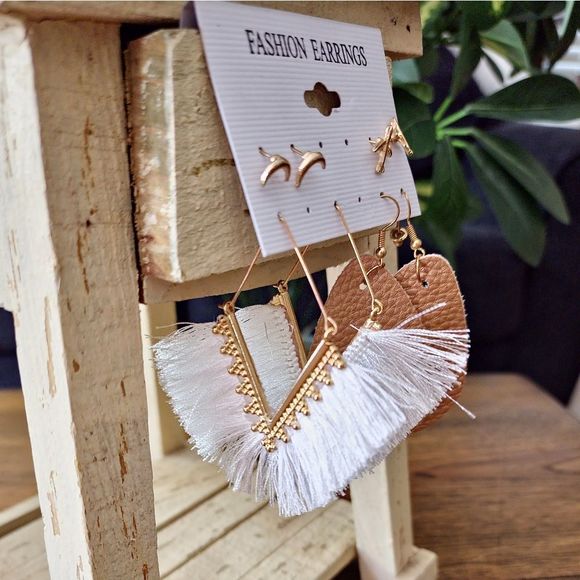 Boho Fashion Earring Set (4 Pair) - Picture 2 of 5